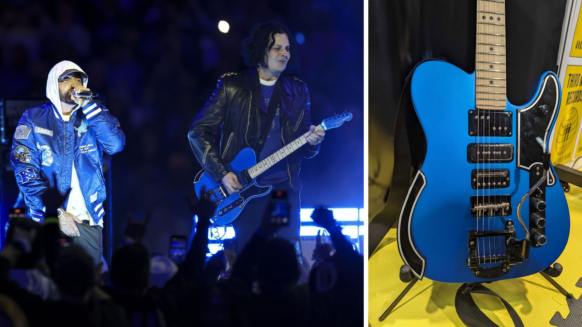 Behind the Scenes of Jack White’s NFL Halftime Show Triplecaster]