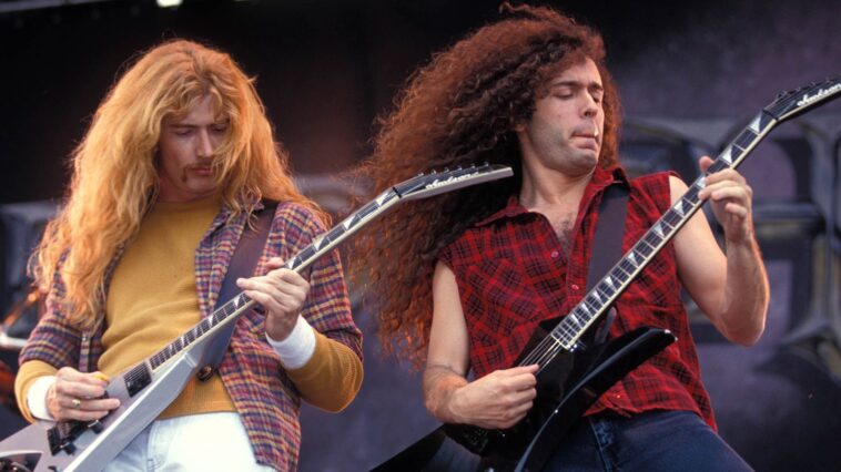 "Consult anyone who's played alongside him... he's exceptionally gifted yet enigmatic": Dave Mustaine reveals that he almost overlooked Marty Friedman for Megadeth due to his hairstyle.]