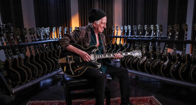 "Could there be a more legendary guitarist in the world? For over sixty years, the 'Human Riff' has been the driving force behind The Rolling Stones: Gibson unveils an incredible Keith Richards Collector’s Edition 1960 ES-355, personally signed by the legend."]