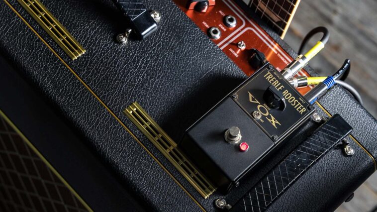 "Featuring recordings from legends like Rory Gallagher, Brian May, and Marc Bolan, this collaboration shaped the essence of rock's early days: Vox launches a revamped treble booster that delivers consistent tone without the flaws of vintage models."]