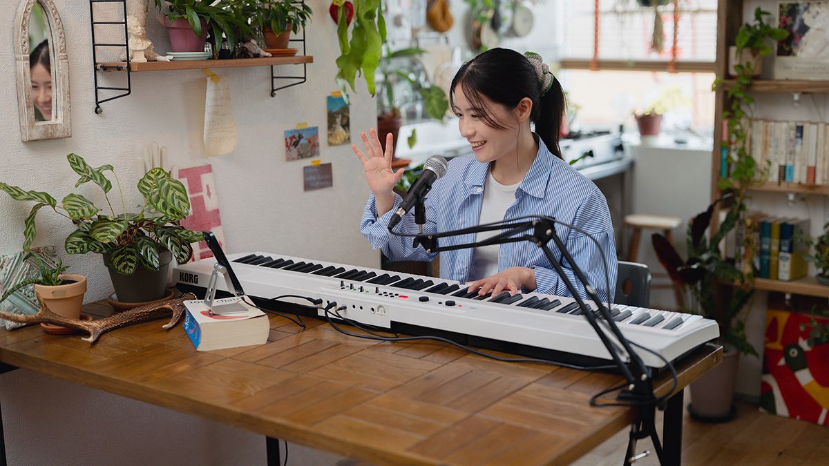 "Hello everyone! How’s it going? Korg’s Liano Live! is a portable piano designed to simplify livestreaming your performances, making it as effortless as clicking that like button."]