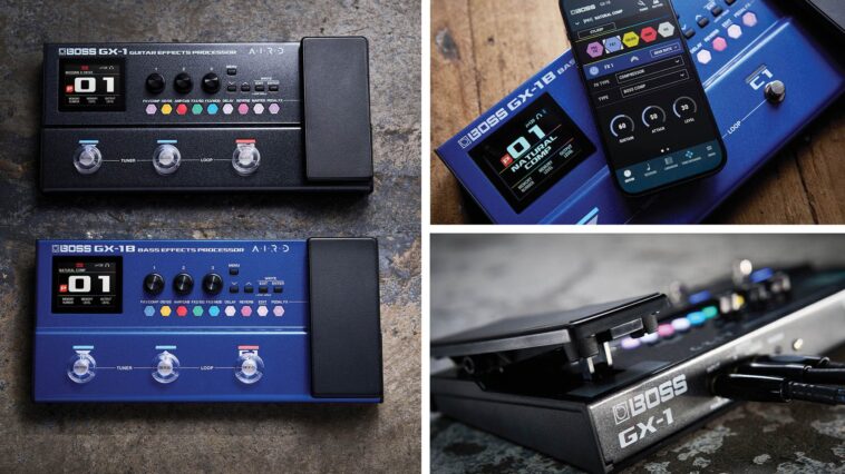 "High-Quality Sound in Compact Designs for Practice, Recording, and Live Performance": Boss Competes Directly with Budget Brands Using the Feature-Rich Entry-level GX Series Multi-Effects Pedals for Guitar and Bass.]