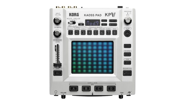 Korg Kaoss Pad V transforms a classic effects unit with dual-touch functionality, enhanced vocal processing, and improved connectivity options.]