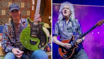 Steve Vai honors his idol, Brian May.]