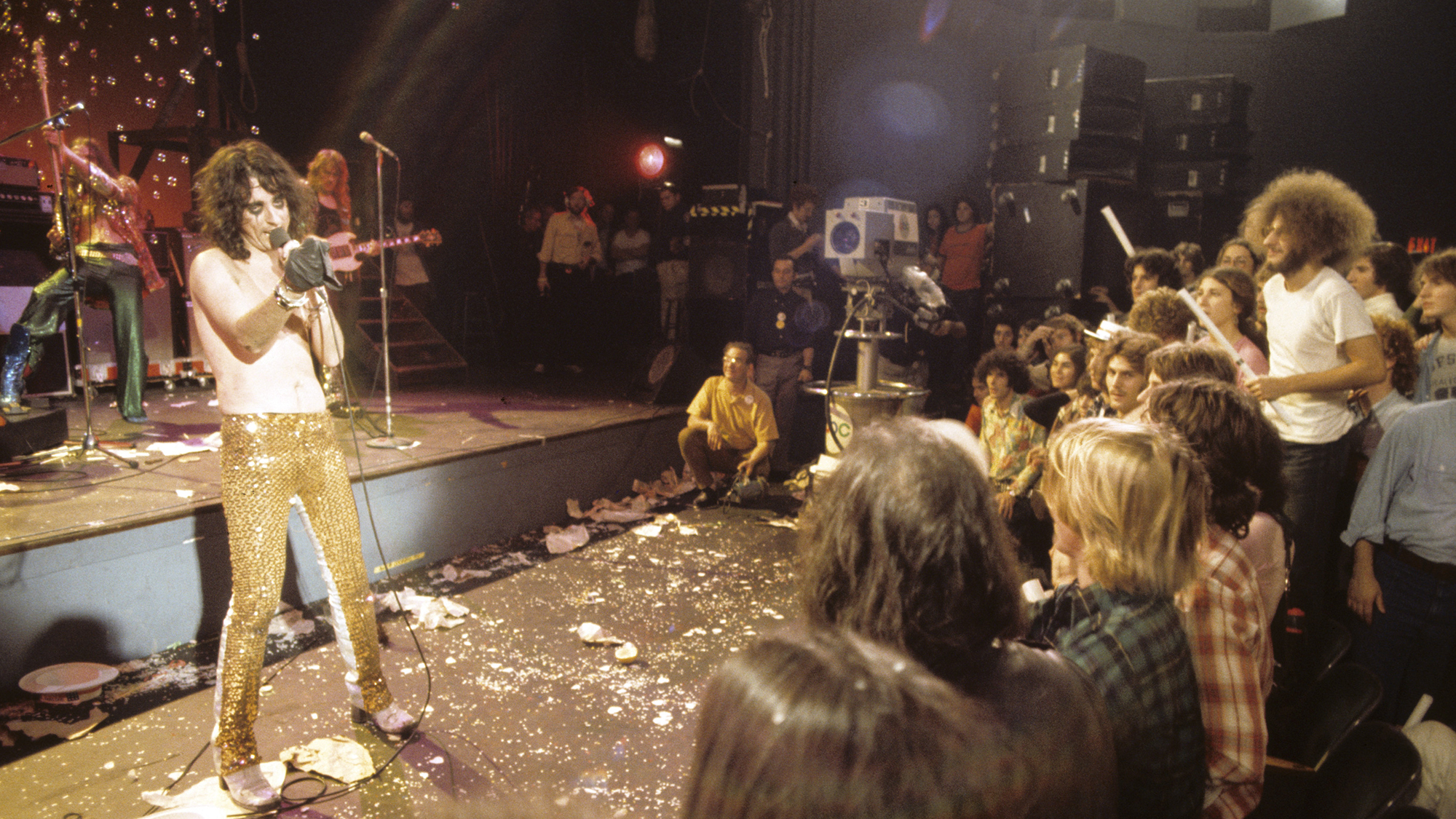 The Alice Cooper group performs for ABC's In Concert TV program on November 1, 1972.