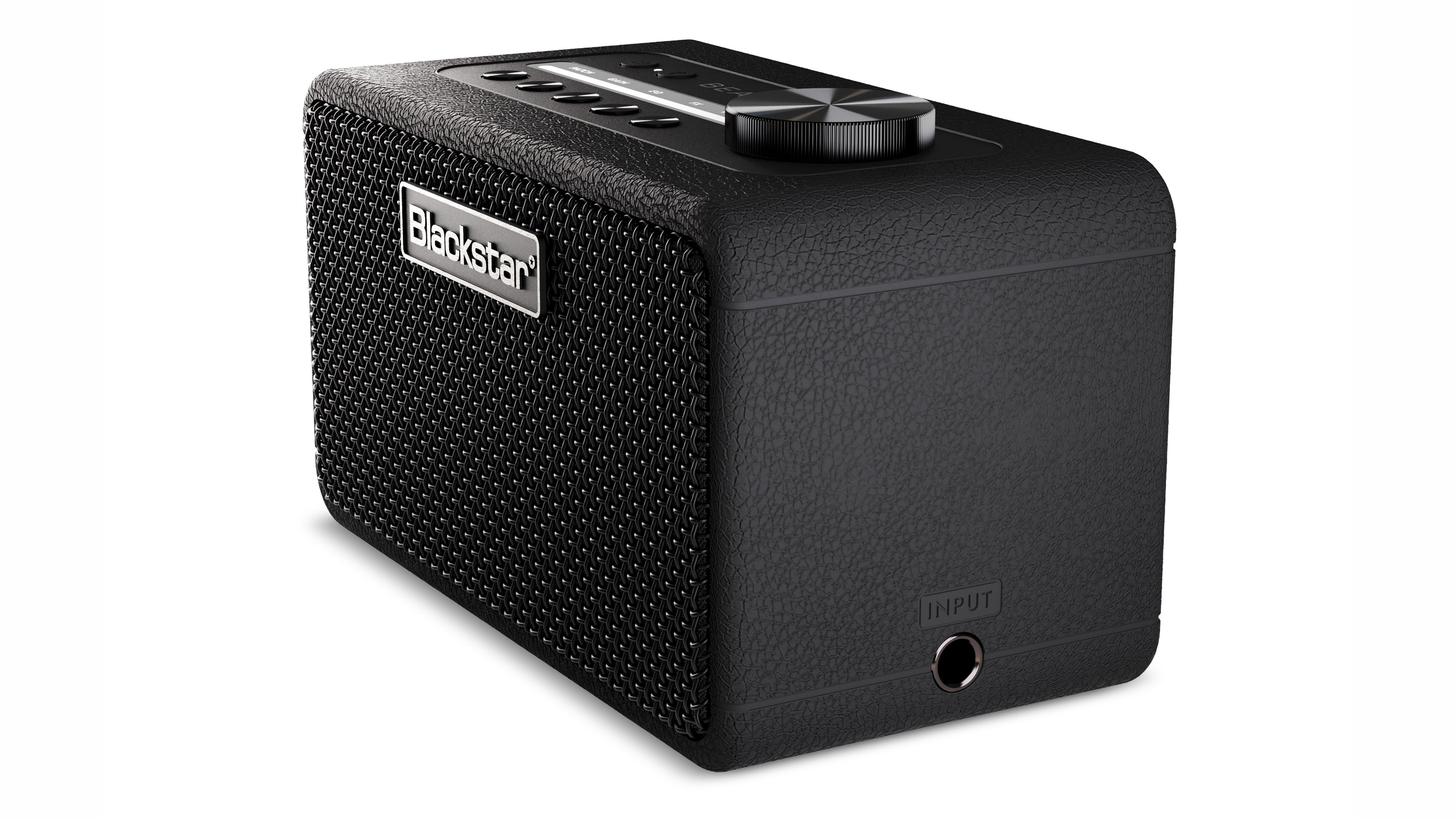 Press release images of a Blackstar Beam Mini Desktop Bluetooth Guitar Amplifier on a white background