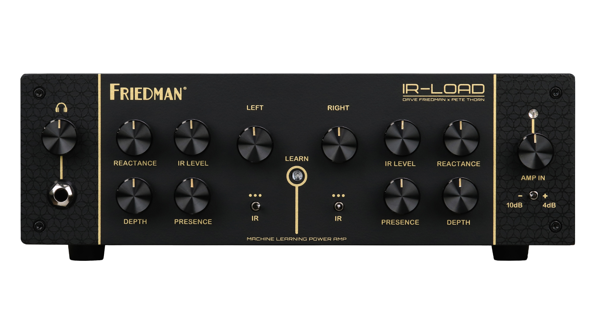 Synergy Machine Learning Power Amp Dave Friedman IR-LOAD Amplifier press image on white