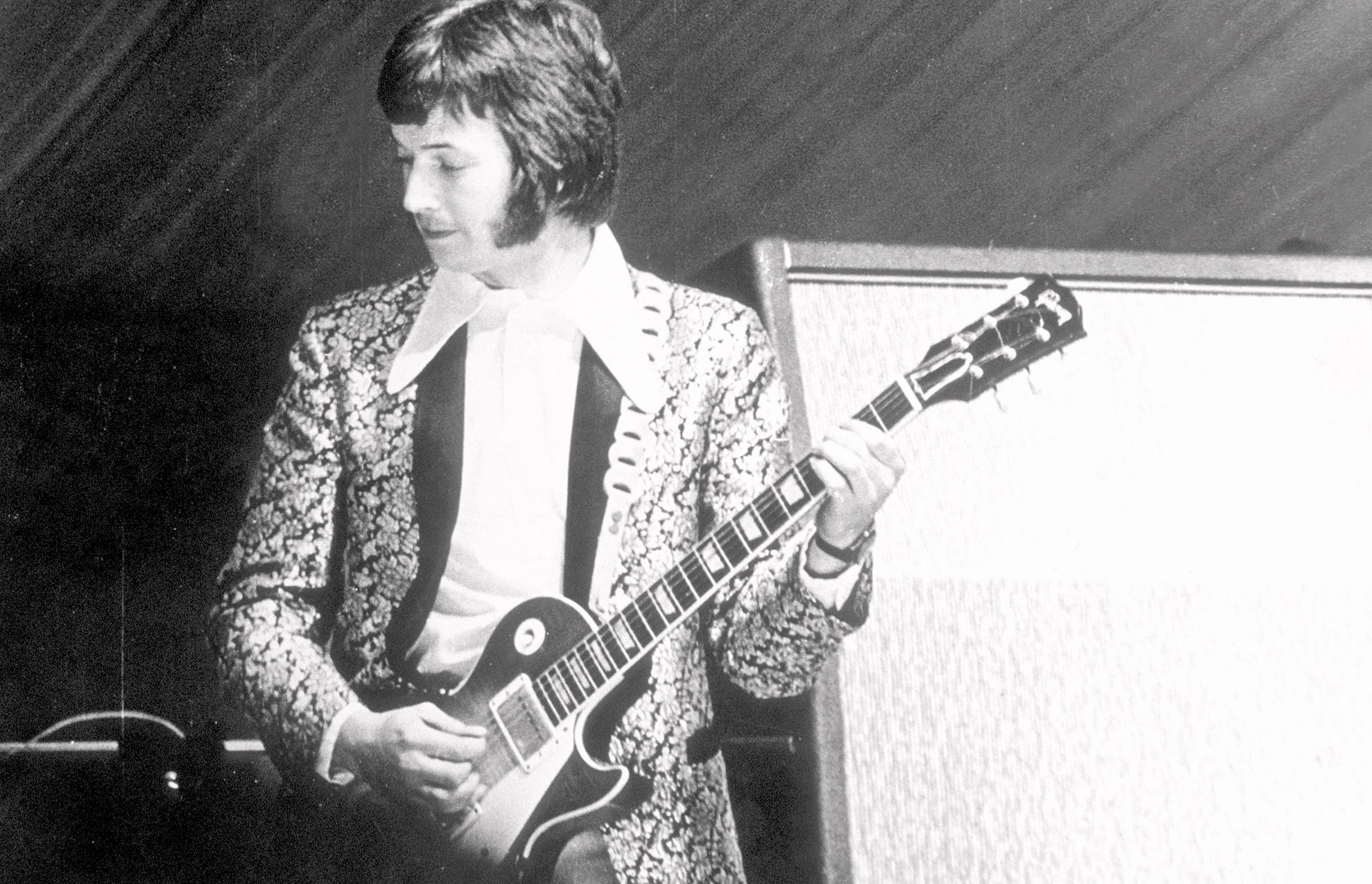 Eric Clapton with his soon-to-be-stolen Beano Les Paul Standard, as Cream making their first live appearance at the Windsor Jazz and Blues Festival in Berkshire, England on July 31 1966