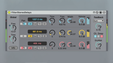 Ableton Live co-founder Robert Henke refreshes a timeless Live effect with the free M4L device, Filter Delays.]
