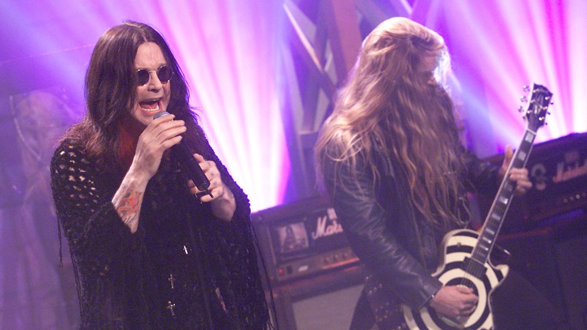 Ozzy Osbourne and Zakk Wylde at "The Tonight Show with Jay Leno" at the NBC Studios in Los Angeles, Ca. October 12, 2001.