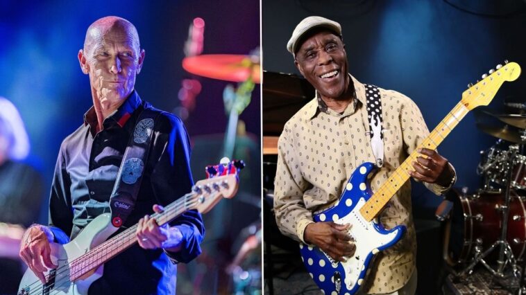"Buddy relied on a stunt singer in the booth, allowing him to perform his guitar solo live with us": The late Michael Rhodes laid a solid groundwork for Buddy Guy's 2013 tribute to his hometown.]
