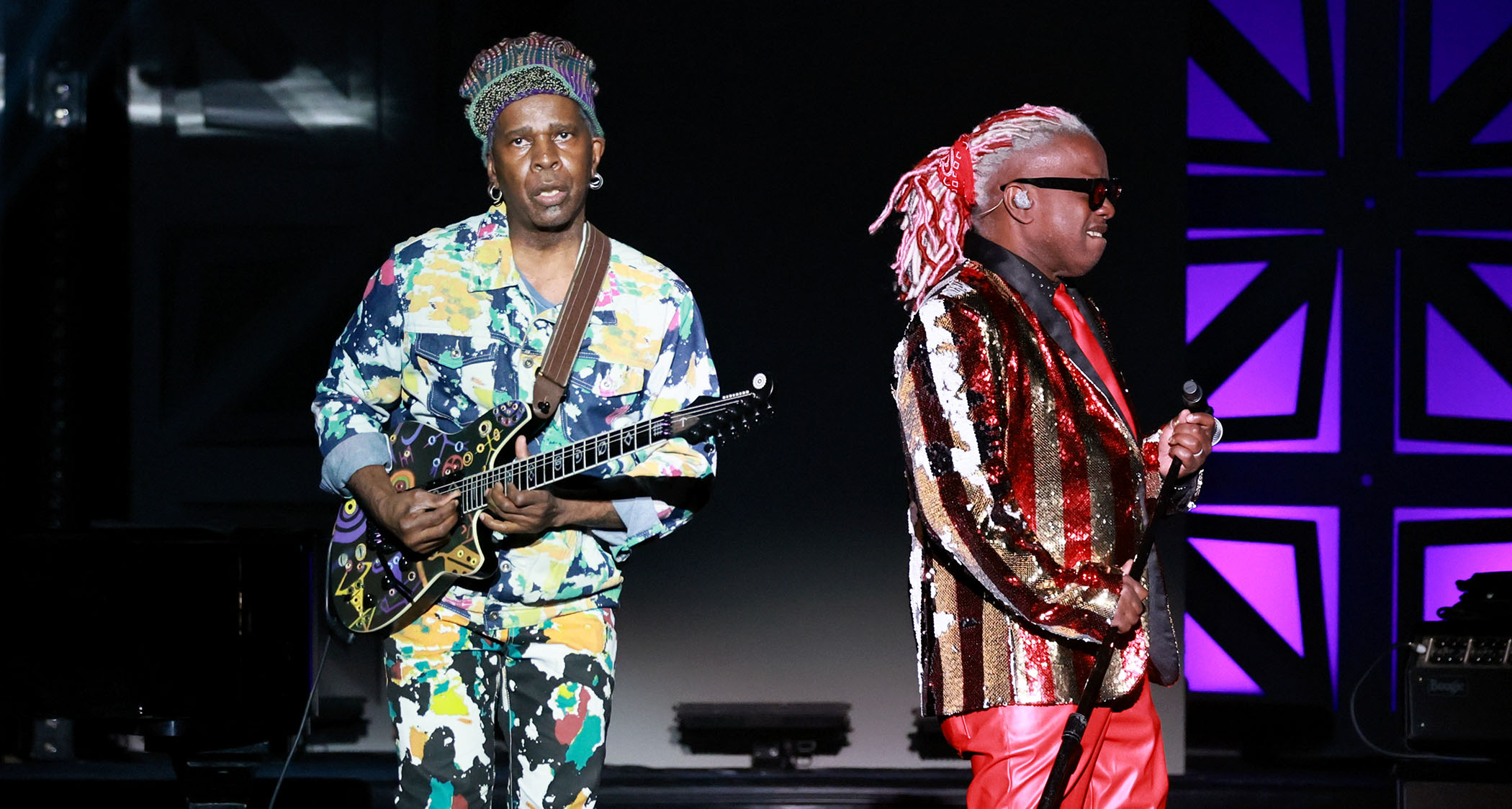 Vernon Reid and Corey Glover perform during Living Colour's set at the 2025 Songwriters Hall Of Fame Induction Ceremony in New York City.