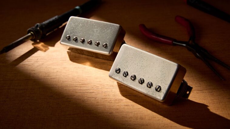"Gibson Launches $449 Custom Shop Humbucker Set, Crafted with Kirk Hammett’s Expertise and Based on Original PAF Specifications for That Iconic ‘Greeny’ Sound"]
