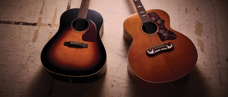 Review of the Epiphone J-45 Studio and J-200 Studio Acoustic Guitars]