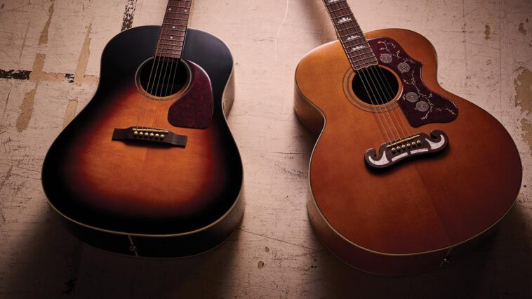 Review of the Epiphone J-45 Studio and J-200 Studio Acoustic Guitars]