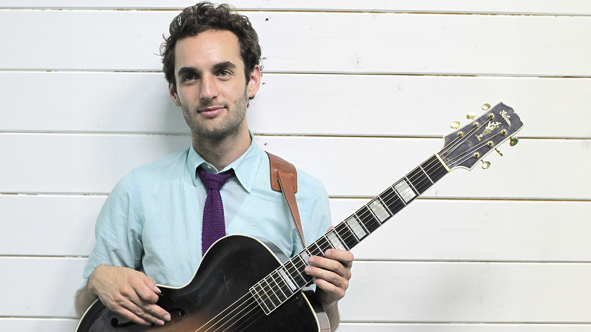 PERUGIA, ITALY - JULY 14: Julian Lage poses in a portrait session after the concert during Umbria Jazz on July 14, 2010 in Perugia, Italy.