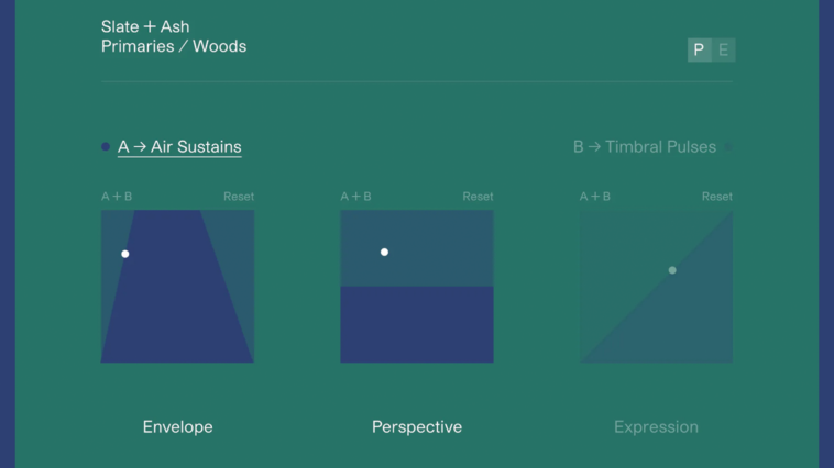 Slate + Ash's Primaries / Woods utilizes woodwind instruments to create unique sound designs.]