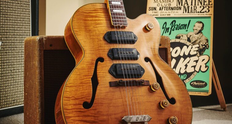 T-Bone Walker's iconic Gibson guitar available for purchase]