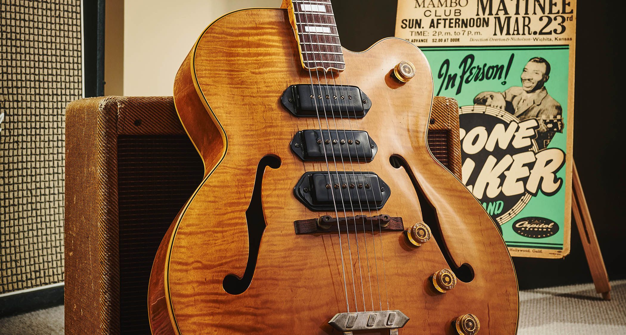 T-Bone Walker's iconic Gibson guitar available for purchase]
