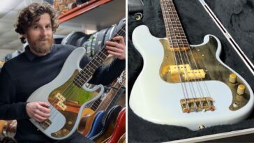 The bass guitar featured in The Specials' "Ghost Town" is set to be auctioned.]