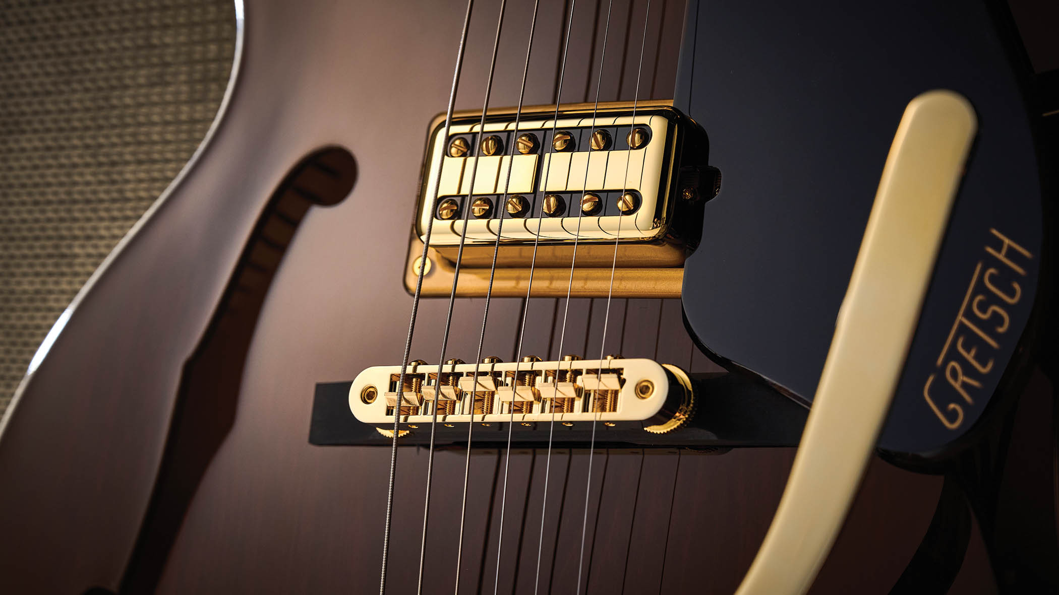 Gretsch Limited Edition Abbey Road RS201 Studiomatic: A tie-up between Abbey Road Studios and Gretsch featuring a recording-aimed circuit inspired by the studios&rsquo; Rumble Filter