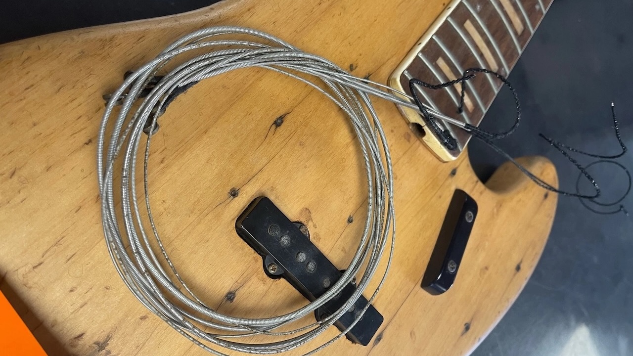 Original Strings from a 1969 Fender Jazz Bass