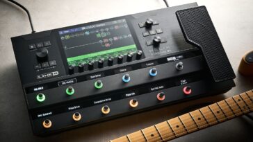 "While the tones may not be the top choice, it's undoubtedly the most user-friendly and enjoyable modeler: Line 6 Helix Stadium XL Review"]