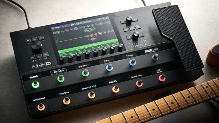 "While the tones may not be the top choice, it's undoubtedly the most user-friendly and enjoyable modeler: Line 6 Helix Stadium XL Review"]