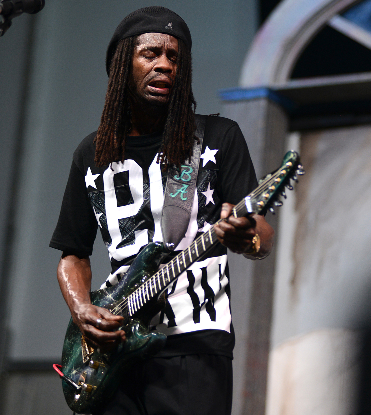 Bernard Allison performs on stage at the New Orleans Jazz and Heritage Festival on April 28, 2016 in New Orleans, Louisiana.