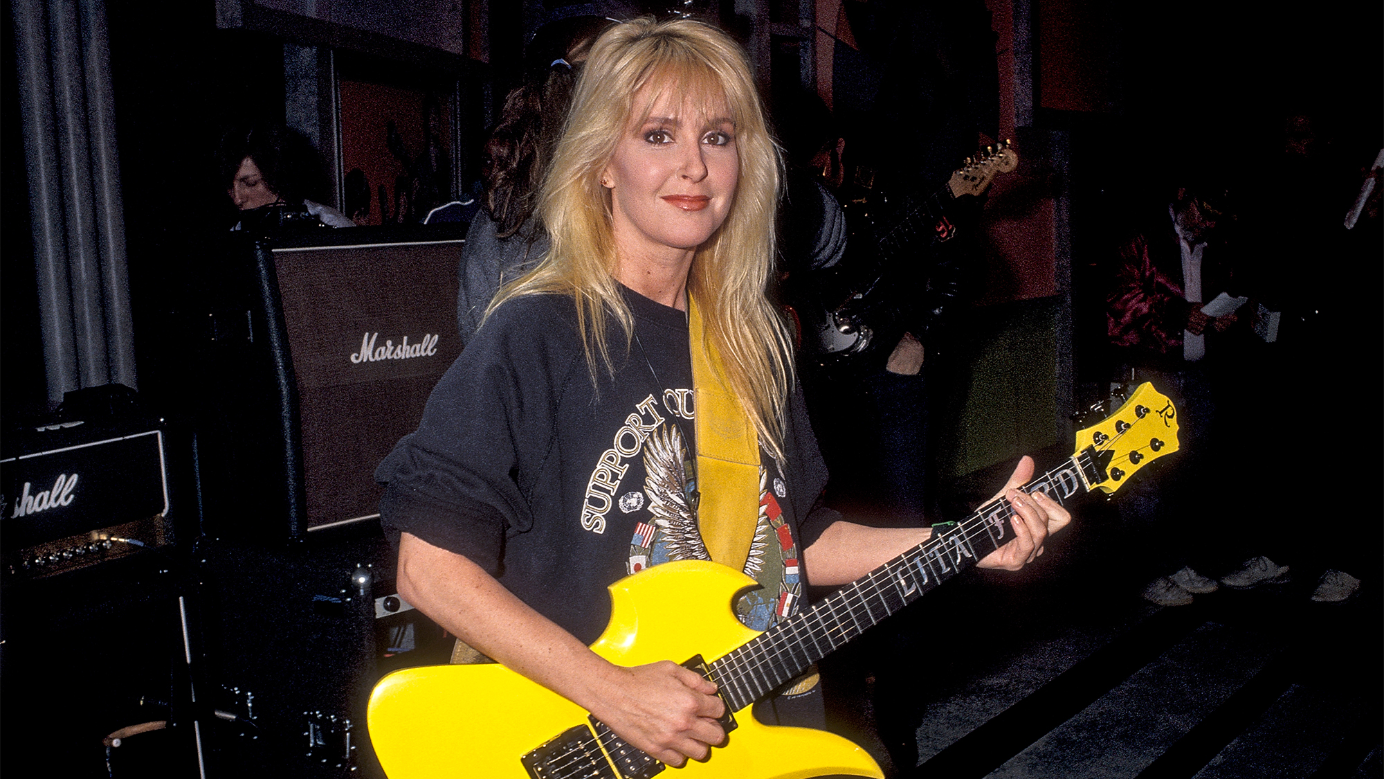 Lita Ford attends ABC's Television Special "American Bandstand's 40th Anniversary Special" on March 25, 1992 at Studio 59, ABC Television Center Studios in Hollywood, California.