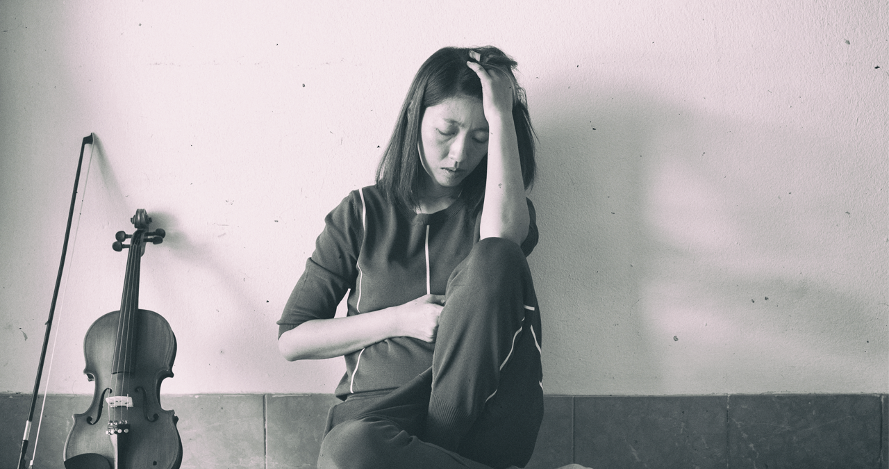 Stressed musician