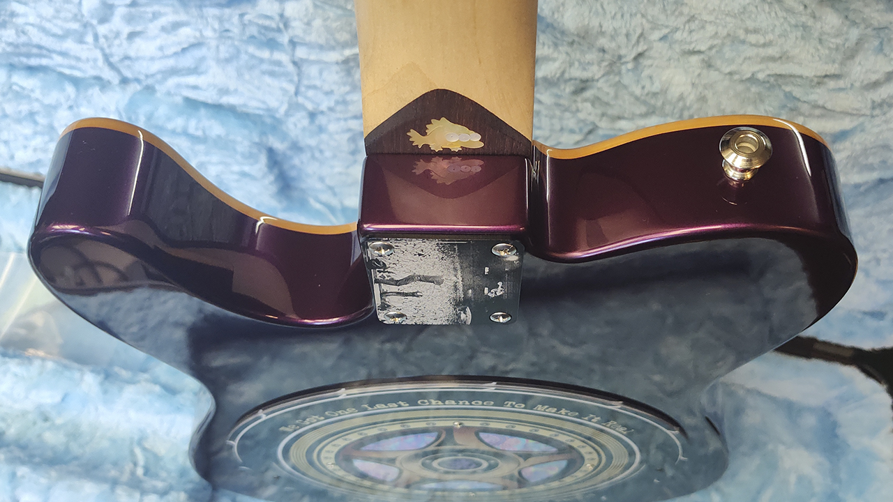 Close up detail shots of Dave Petillo's guitar for Hank Azaria 