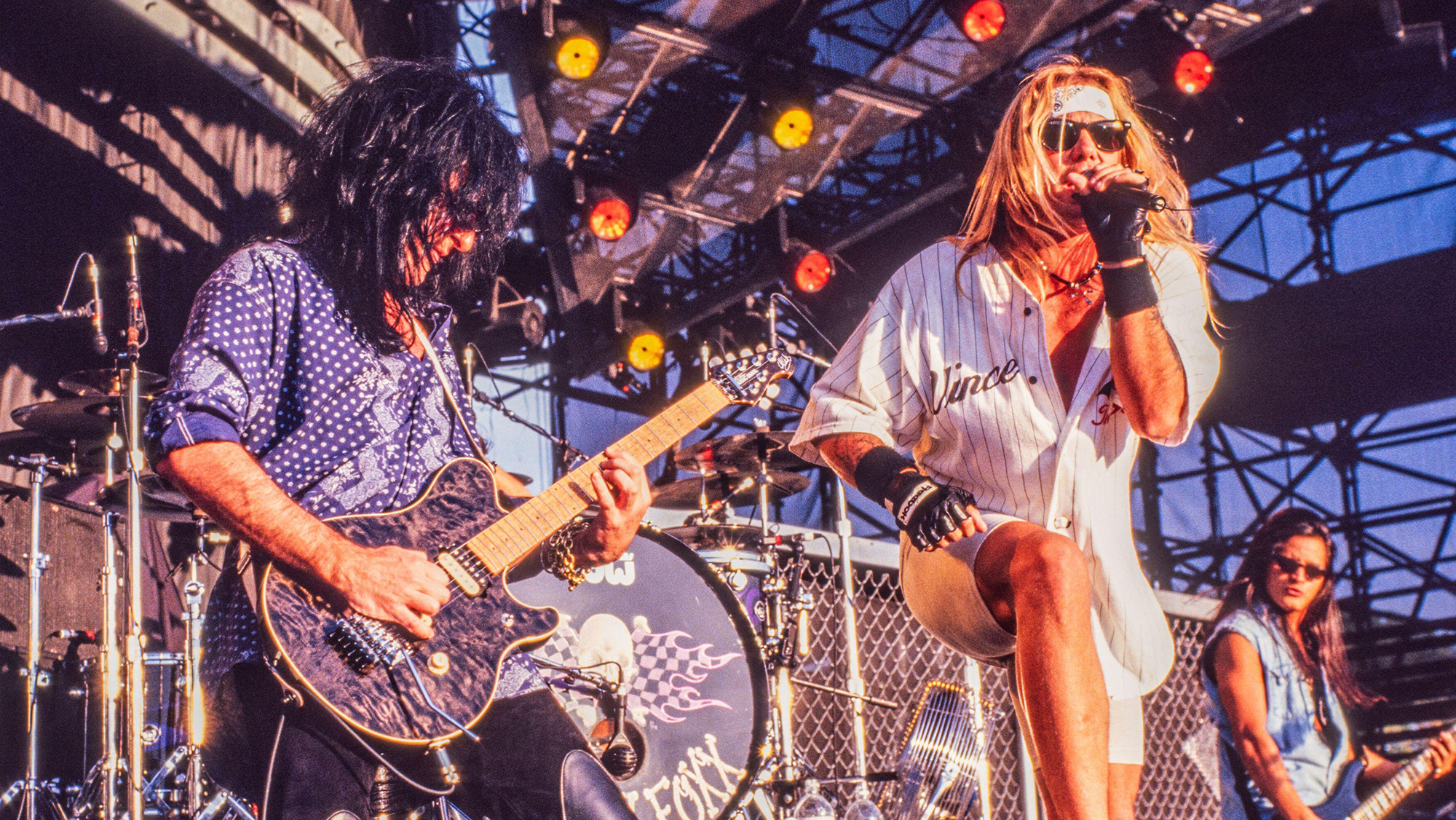 Steve Stevens and Vince Neil perform in Sacramento, California 1997