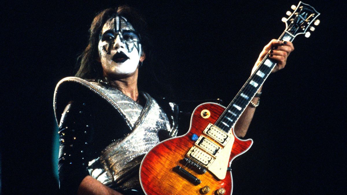 Ace Frehley's Les Paul guitar anticipated to fetch $600,000 at auction.]
