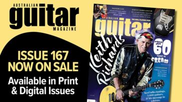 Australian Guitar #167 is now available for purchase, spotlighting Keith Richards, Cream, William Crighton, Orianthi, and more.]