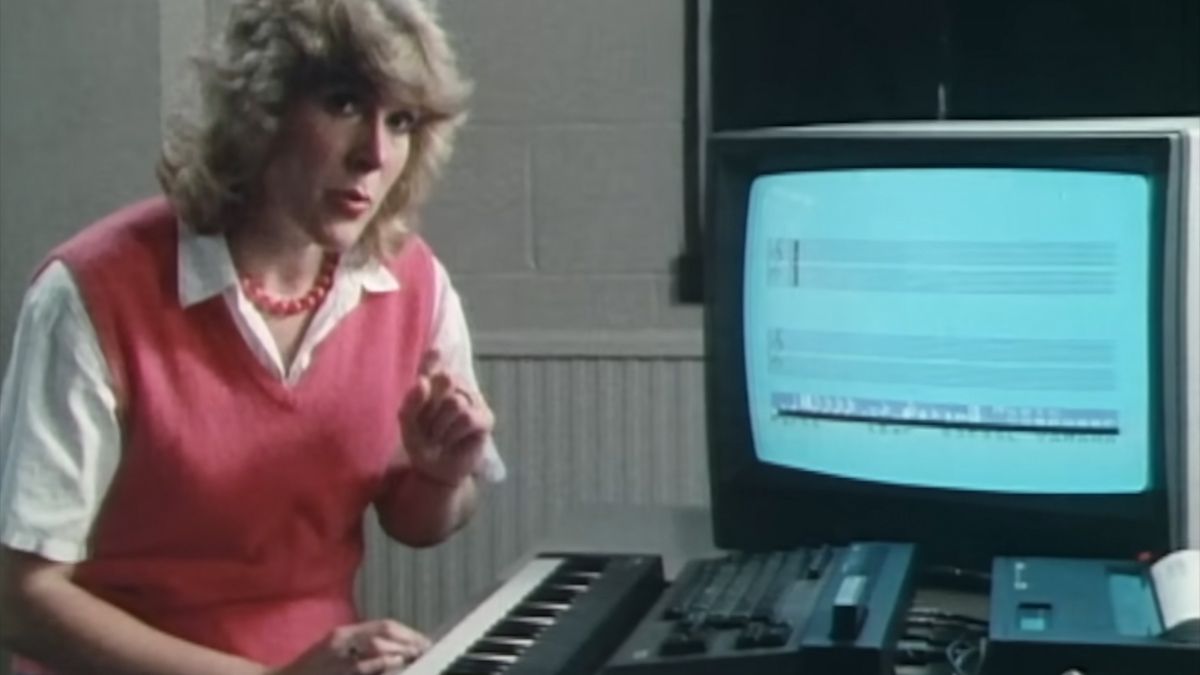 "Before, the demand for technical skills hampered creativity; now, computers allow any child to make music: A 1986 BBC video reveals the evolution of classroom music technology."]