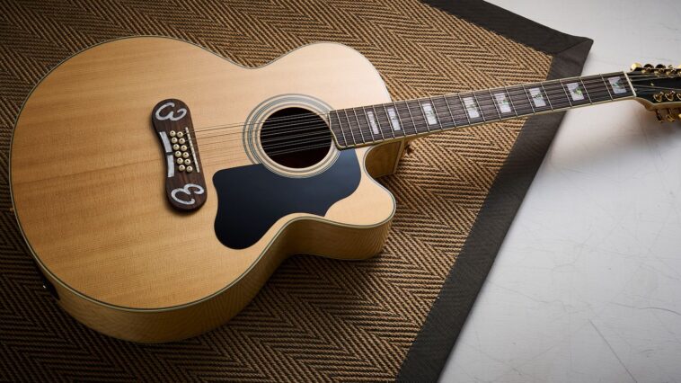 "Considering its price, the overall construction of this guitar is remarkable, showcasing a commendable attention to detail: Harley Benton Custom Line King-12 CE NT Review."]