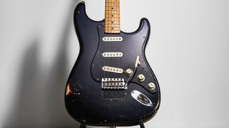 David Gilmour's Black Strat may set new records once more.]