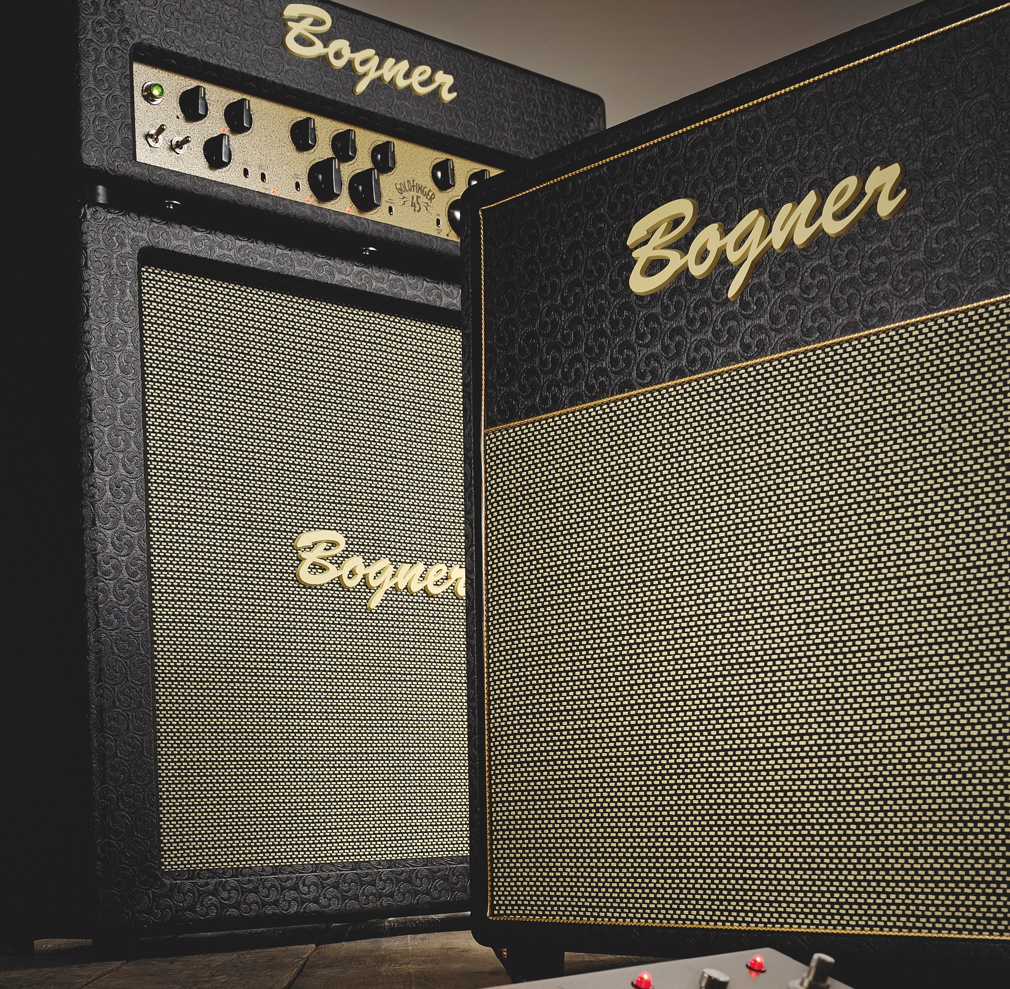 Bogner amplifiers stood side by side