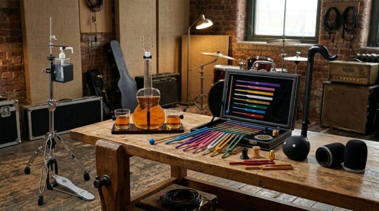 From a hand-sanitizing hi-hat stand to DNA-repairing tuning forks, check out these 5 wildly eccentric music products in the Amazon Big Spring Sale – along with 3 that I'd genuinely consider purchasing.]