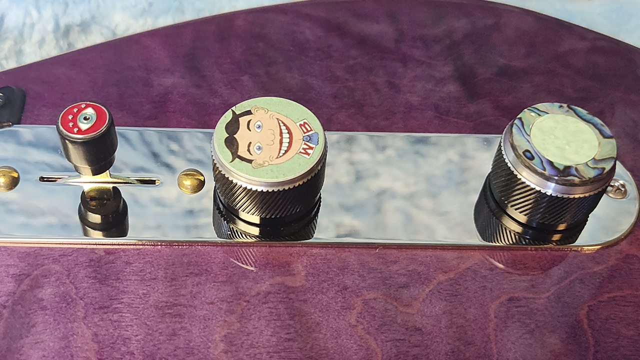 Close up detail shots of Dave Petillo's guitar for Hank Azaria 