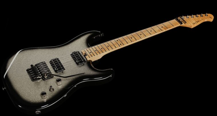 Harley Benton introduces a $400 S-style guitar featuring Sparkle Burst finishes.]