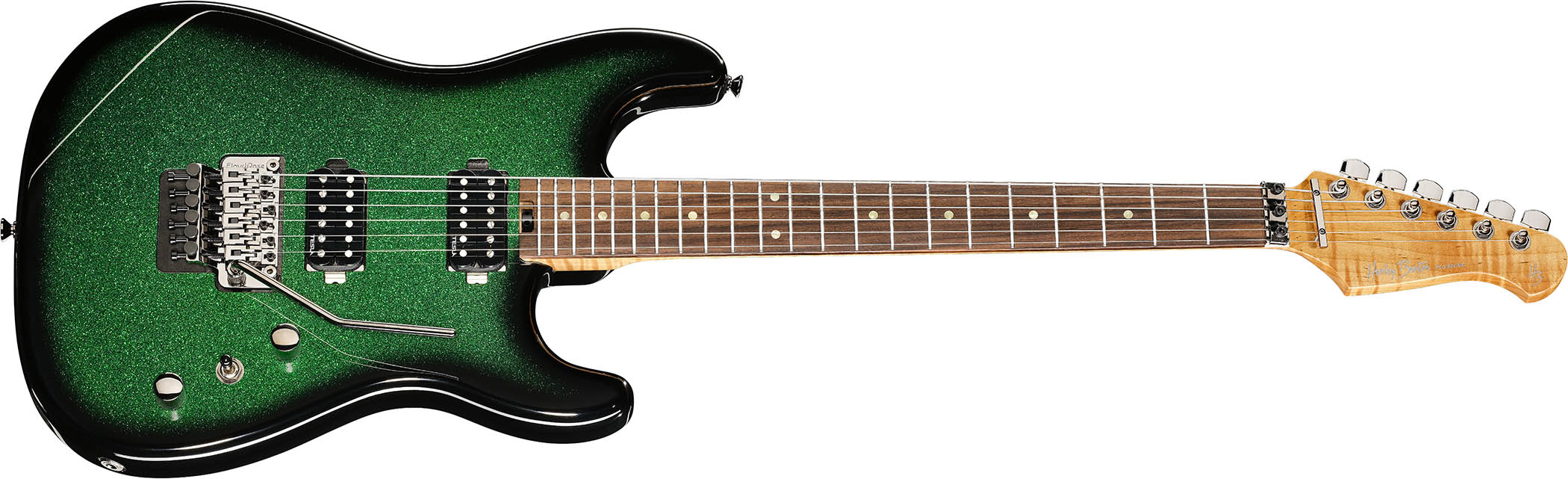 Harley Benton goes for the '80s vibe as it refreshes its ST-80FR shred guitars in six Sparkle Burst finishes – including Hologram.