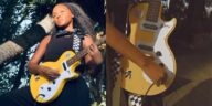 Janelle Monáe's latest guitar is Epiphone's most affordable Les Paul model.]