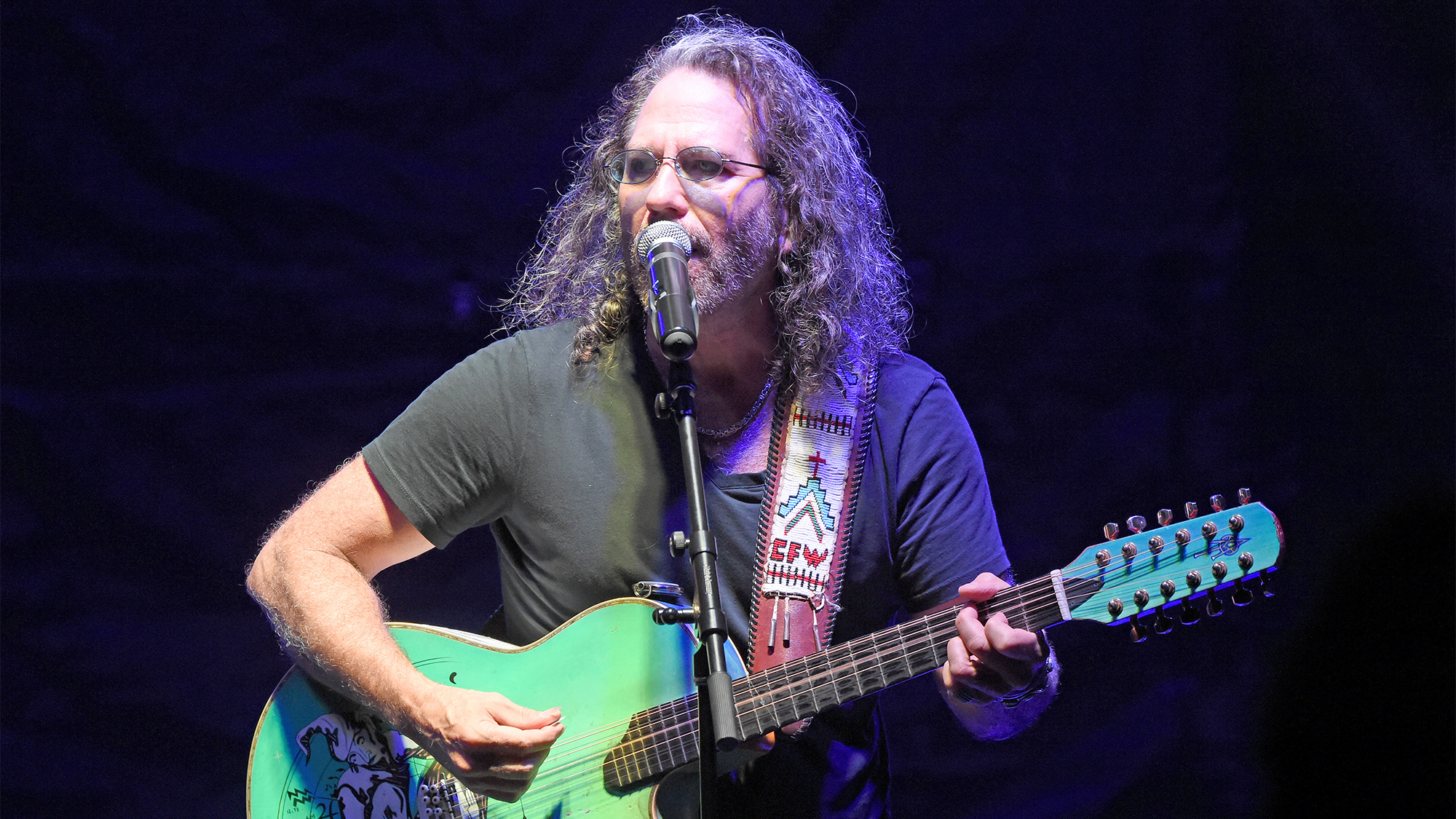 Kip Winger performs during LRS Fest 2021 at Brown Forman Amphitheater on October 02, 2021 in Louisville, Kentucky.