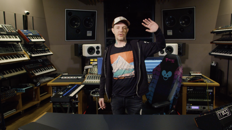 "Join Me on My Journey to Overcome Gear Acquisition Syndrome as Deadmau5 Showcases His Incredible Synth Collection in a Reverb Studio Tour"]