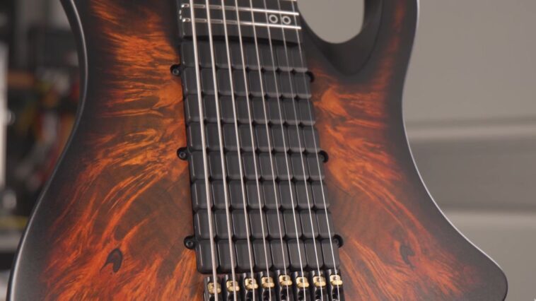 This guitar features 64 pickups and has the potential to transform recording.]