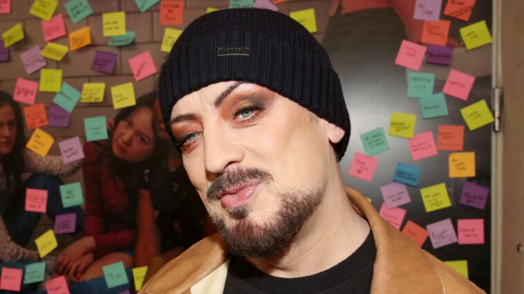 "You're on your own: Boy George explains why he chooses to write songs with AI rather than collaborating with people."]