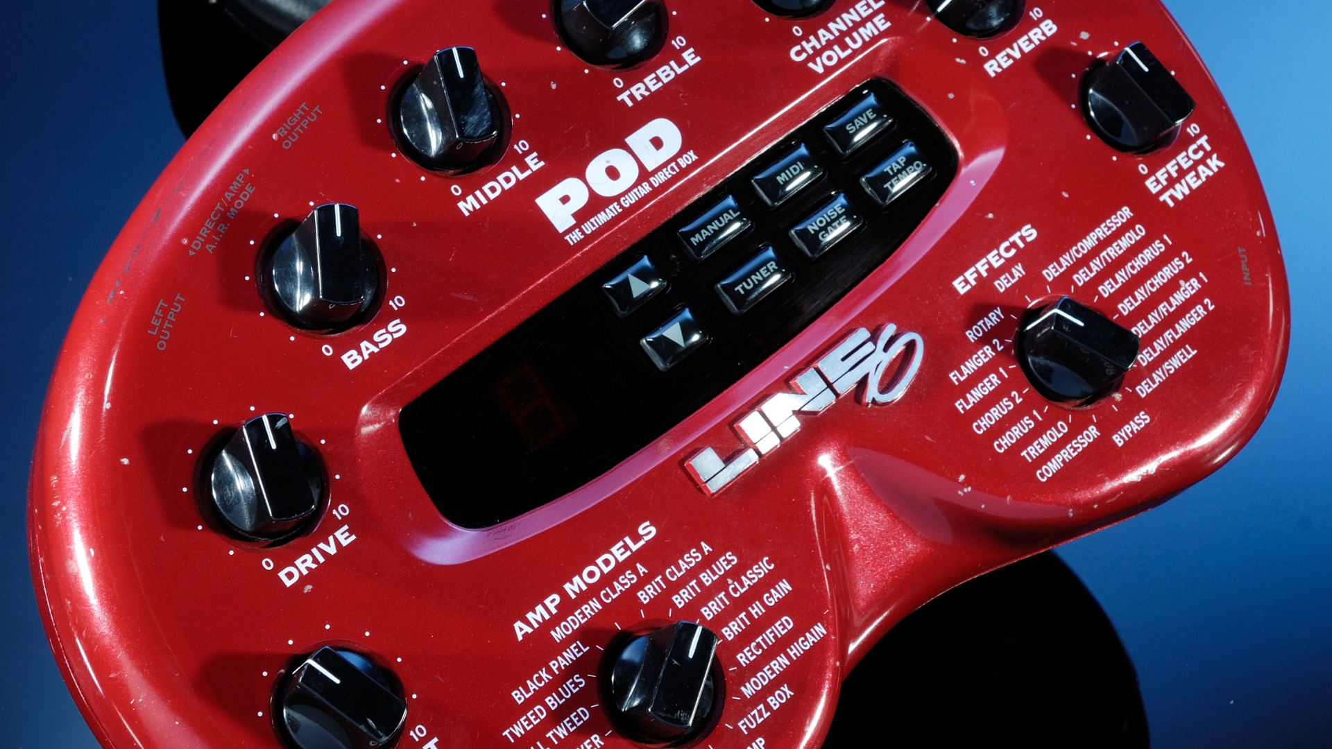 A Line 6 POD amp modeling unit