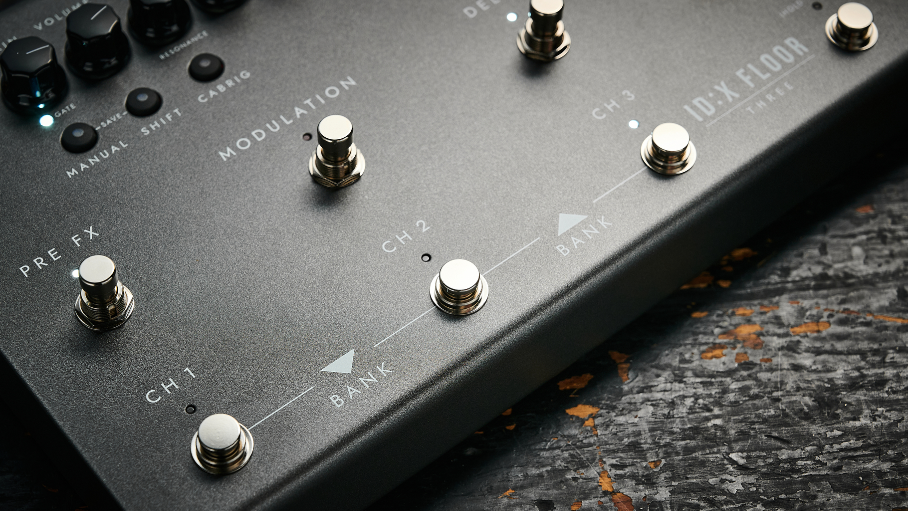 The footswitches on the Blackstar ID:X Floor Three amp modeller